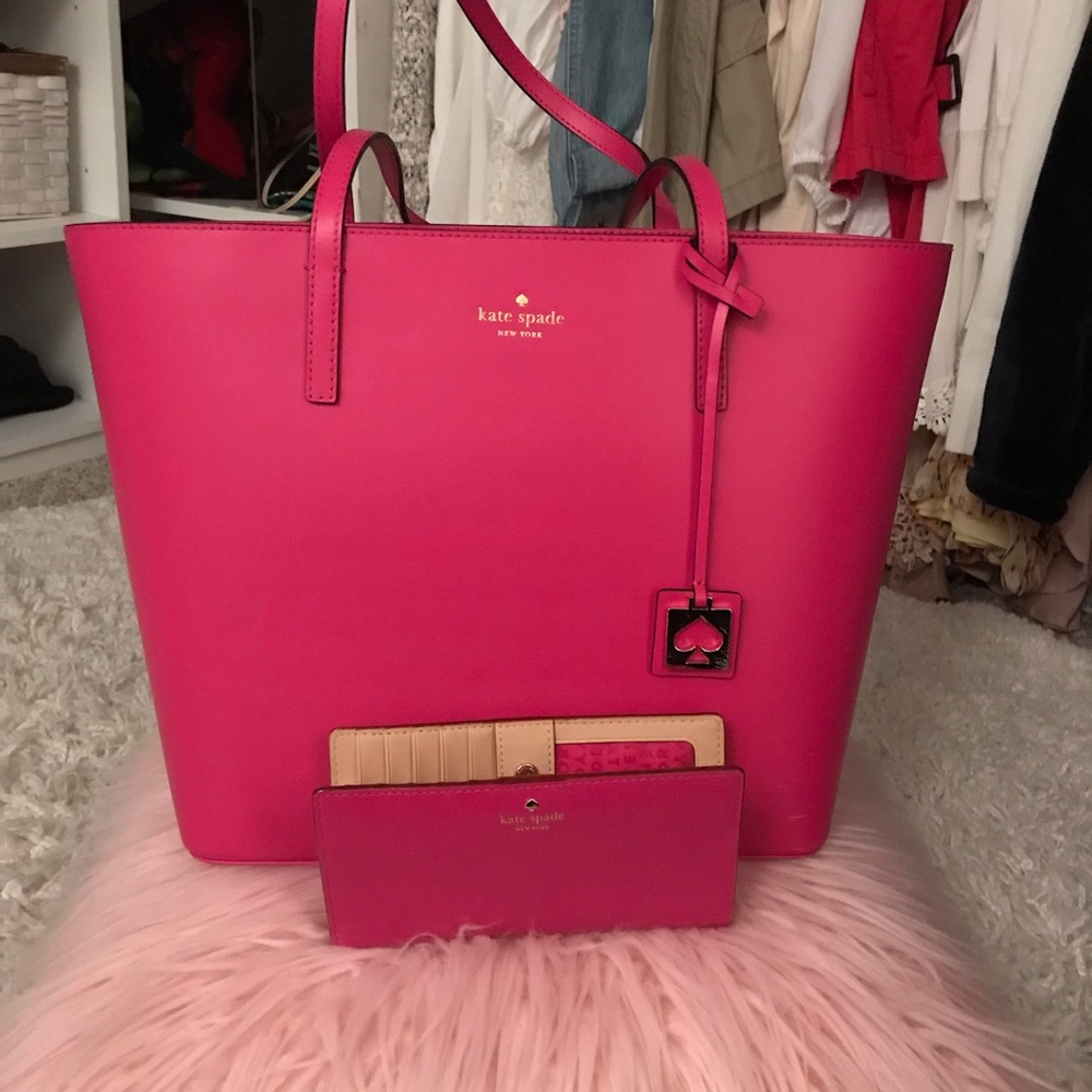 Kate Spade hot pink tote